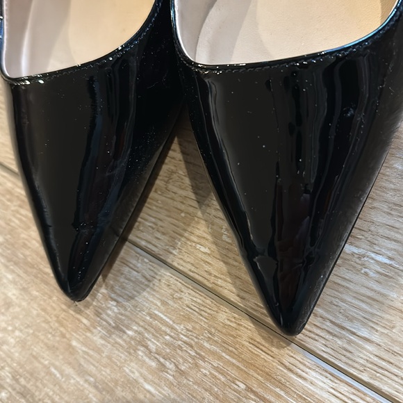 Ann Taylor Black Patten Leather Kitten Heel Pumps Size 8 - Picture 7 of 13